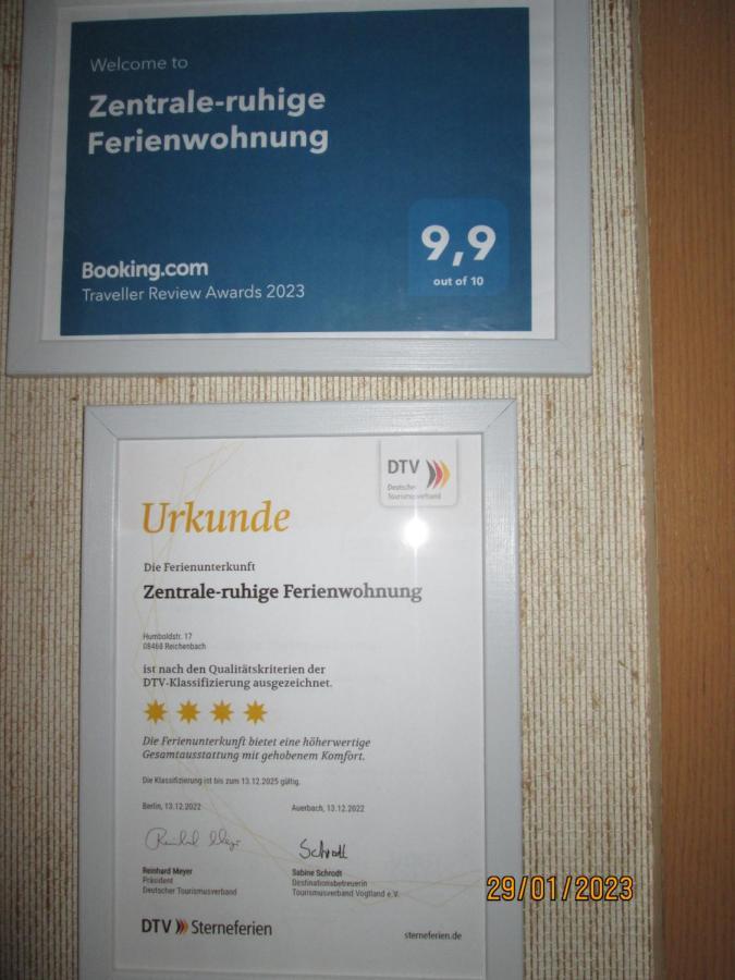 Zentrale-Ruhige Ferienwohnung Райхенбах-им-Фогтланд Экстерьер фото